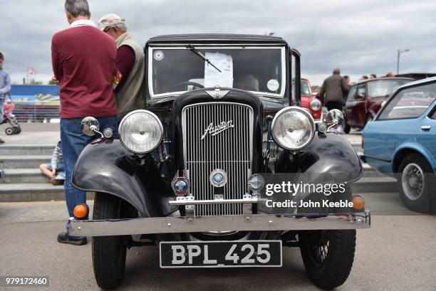 An Austin Seven on display during the Southend Classic Car Show along the seafront on June 17, 2018 in Southend on Sea, England.