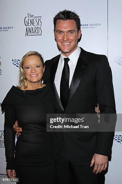 Lucy Davis and Owain Yeoman arrive to the 24th Genesis Awards held at The Beverly Hilton Hotel on March 20, 2010 in Beverly Hills, California.