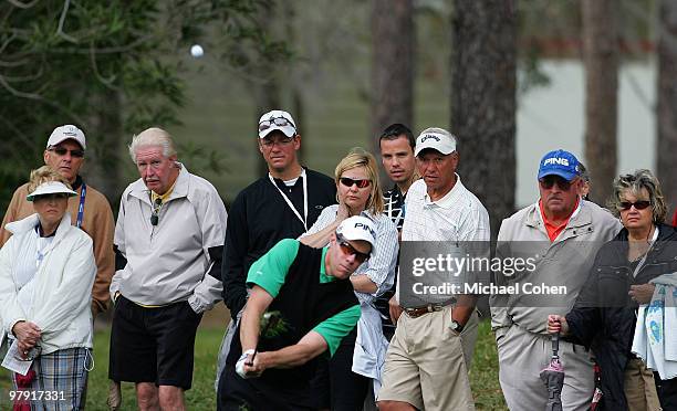 Nick O'Hern of Australia hits his third shot on the first hole during the final round of the Transitions Championship at the Innisbrook Resort and...