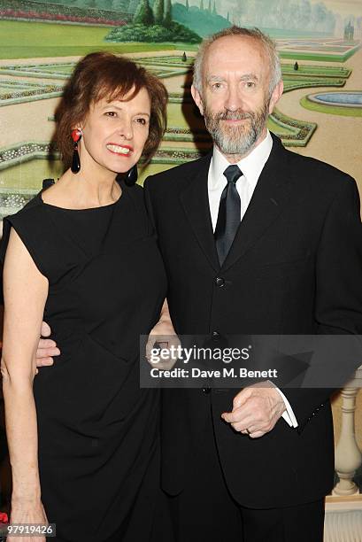 Jonathan Pryce and wife Kate Fahy attend The Laurence Olivier Awards, at the Grosvenor House Hotel on March 21, 2010 in London, England.