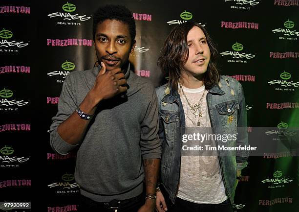 Shwayze and Cisco Adler attend the Perez Hilton Party at The Whitley as part of SXSW 2010 on March 20, 2010 in Austin, Texas.