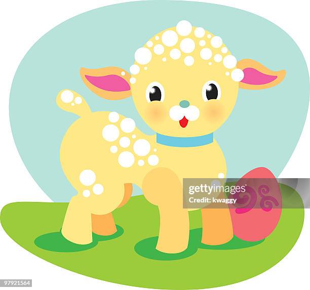 easter lamb - sheep wool stock illustrations