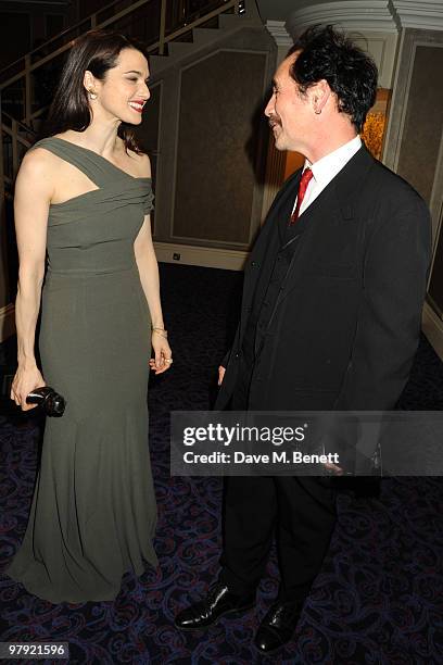 Rachel Weisz and Mark Rylance pose with their Best Actress Award and Best Actor Award during The Laurence Olivier Awards, at the Grosvenor House...