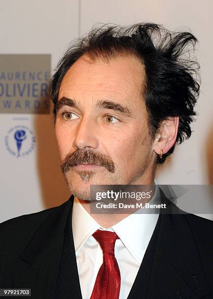 Mark Rylance attends The Laurence Olivier Awards, at the Grosvenor House Hotel on March 21, 2010 in London, England.