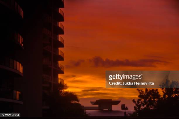 sunset in caloundra - caloundra stock pictures, royalty-free photos & images