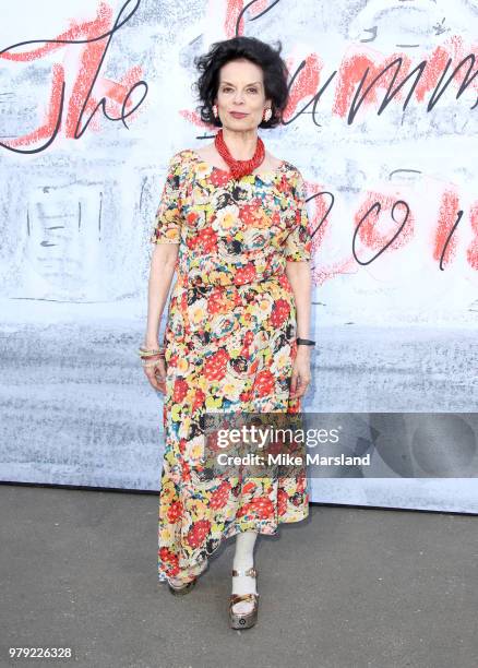 Bianca Jagger attends The Serpentine Summer Party at The Serpentine Gallery on June 19, 2018 in London, England.