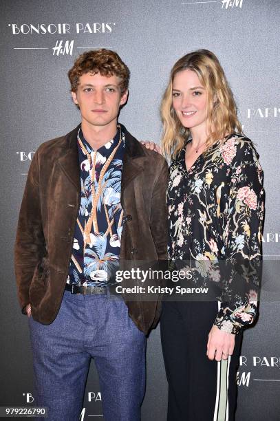 Niels Schneider and Kate Moran attend the H&M Flagship Opening Party as part of Paris Fashion Week on June 19, 2018 in Paris, France.