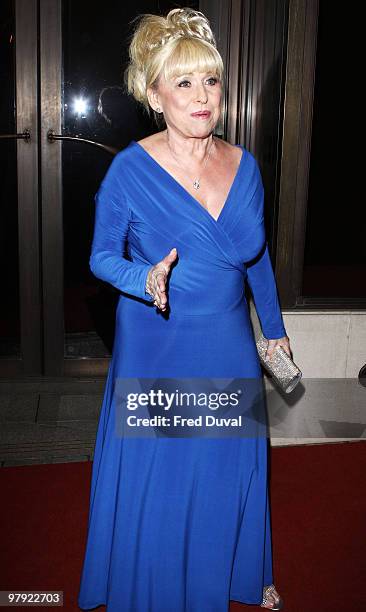 Barbara Windsor attends The Laurence Olivier Awards at The Grosvenor House Hotel on March 21, 2010 in London, England.