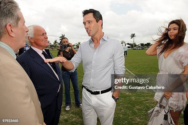 Larry Boland, Yves Piaget, Jeffrey Donovan and Michelle Woods attend the Piaget Gold Cup at the Palm Beach International Polo Club on March 21, 2010...