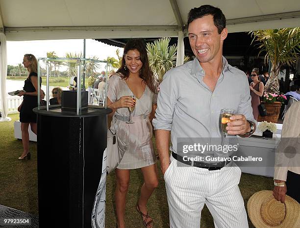 Jeffrey Donovan and Michelle Woods attend the Piaget Gold Cup at the Palm Beach International Polo Club on March 21, 2010 in Wellington, Florida.