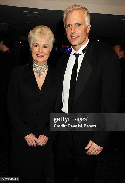 Shirley Jones and Patrick Cassidy attend The Laurence Olivier Awards, at the Grosvenor House Hotel on March 21, 2010 in London, England.