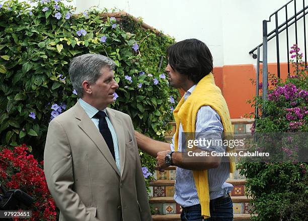 Larry Boland and Nacho Figueras attend the Piaget Gold Cup at the Palm Beach International Polo Club on March 21, 2010 in Wellington, Florida.