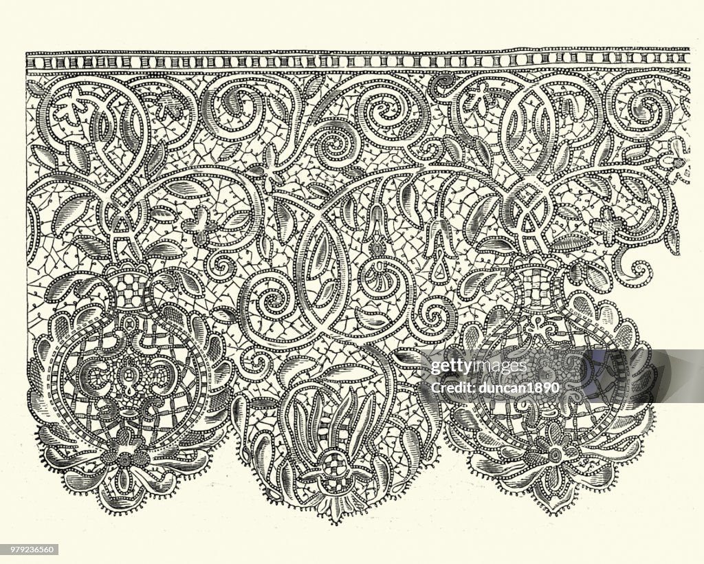 High Victorian Pattern Victorian Decor Lace Pattern 1850s High-Res Vector Graphic - Getty Images