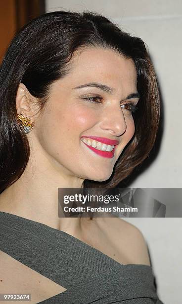 Rachel Weisz attends The Laurence Olivier Awards at The Grosvenor House Hotel on March 21, 2010 in London, England.