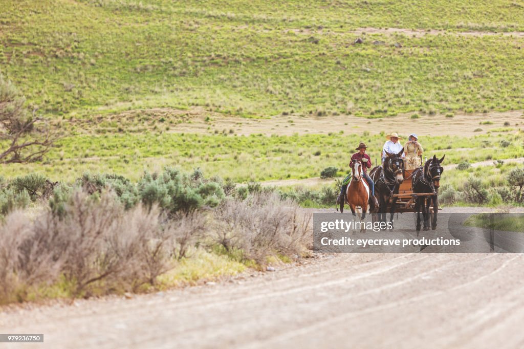 Utah Colon Western Wagon plein air Roundup troupeaux à cheval