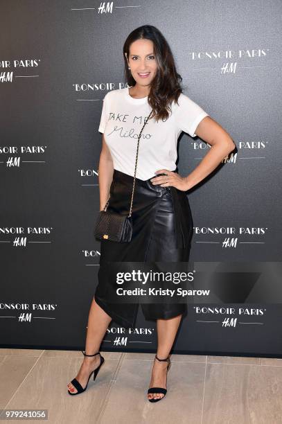 Elisa Tovati attends the H&M Flagship Opening Party as part of Paris Fashion Week on June 19, 2018 in Paris, France.