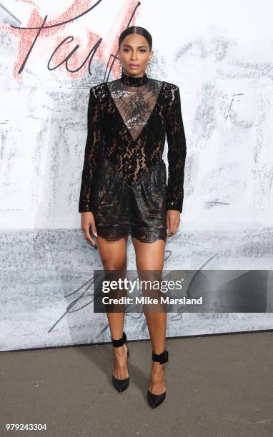 Ciara attends The Serpentine Summer Party at The Serpentine Gallery on June 19, 2018 in London, England.