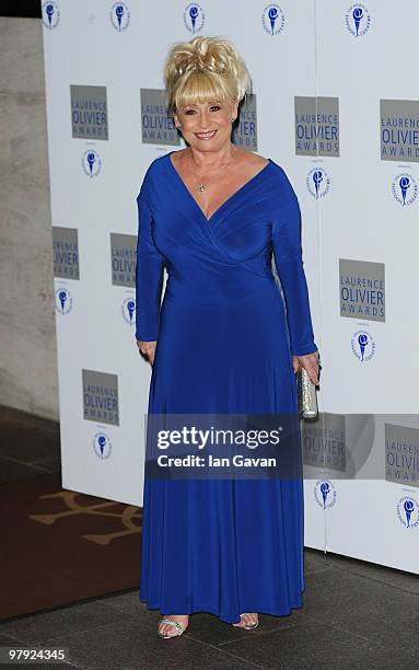 Barbara Windsor attends the Laurence Olivier Awards at The Grosvenor House Hotel, on March 21, 2010 in London, England.