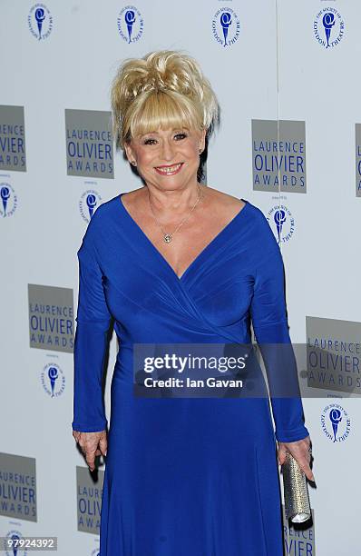Barbara Windsor attends the Laurence Olivier Awards at The Grosvenor House Hotel, on March 21, 2010 in London, England.