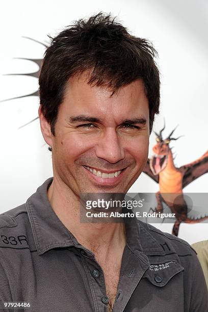 Actor Eric McCormack arrives at the premiere of Dreamworks Animation's "How To Train Your Dragon" on March 21, 2010 at Gibson Amphitheatre in...