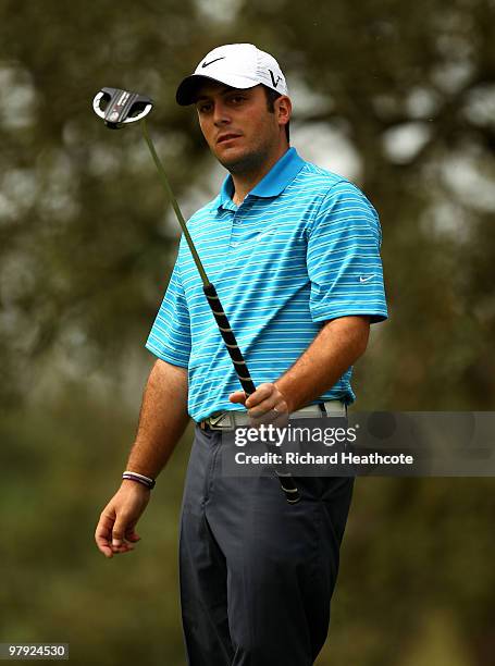 Franceso Molinari of Italy in action during the final round of the Hassan II Golf Trophy at Royal Golf Dar Es Salam on March 21, 2010 in Rabat,...