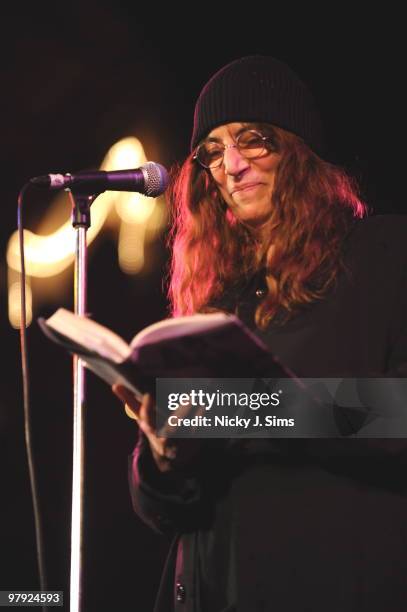 Patti Smith performs at the Union Chapel on March 21, 2010 in London, England.