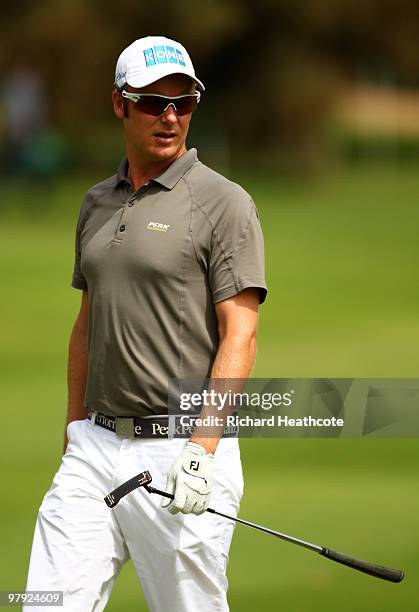 Mikko Ilonen of Finland in action during the final round of the Hassan II Golf Trophy at Royal Golf Dar Es Salam on March 21, 2010 in Rabat, Morocco.