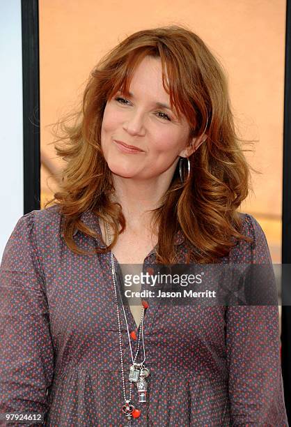 Actress Lea Thompson arrives at the premiere of Dreamworks Animation's "How To Train Your Dragon" on March 21, 2010 at Gibson Amphitheatre in...