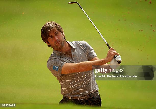 Robert Rock of England in action during the final round of the Hassan II Golf Trophy at Royal Golf Dar Es Salam on March 21, 2010 in Rabat, Morocco.