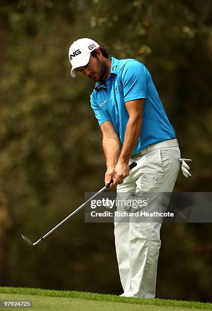 Gareth Maybin of Northern Ireland in action during the final round of the Hassan II Golf Trophy at Royal Golf Dar Es Salam on March 21, 2010 in...