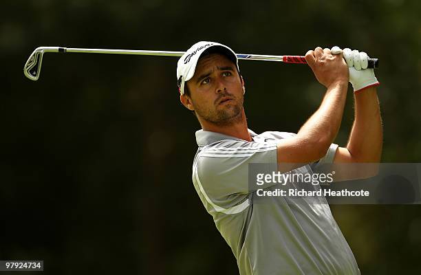 Rafa Enhenique of Argentina in action during the final round of the Hassan II Golf Trophy at Royal Golf Dar Es Salam on March 21, 2010 in Rabat,...