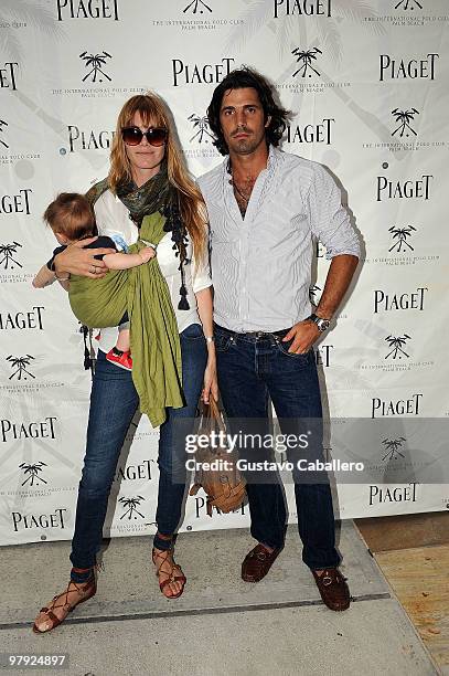 Delfina Figueras and Nacho Figueras attend the Piaget Gold Cup at the Palm Beach International Polo Club on March 21, 2010 in Wellington, Florida.