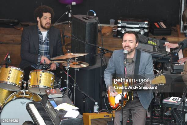 Brian Burton aka Danger Mouse and James Mercer of Broken Bells performs at Mohawk during day 4 of SXSW 2010 Music Festival on March 20, 2010 in...