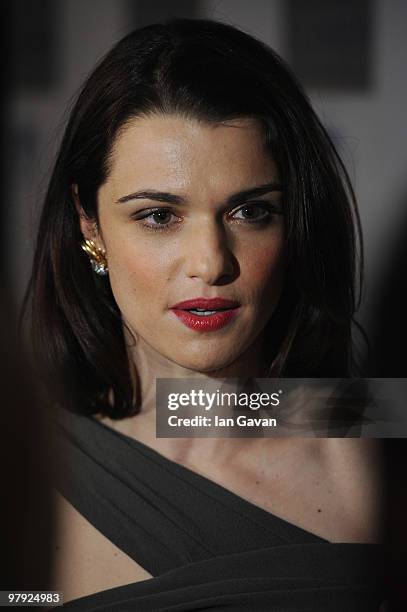 Rachel Weisz, winner of the Best Actress Award, during the Laurence Olivier Awards at The Grosvenor House Hotel, on March 21, 2010 in London, England.