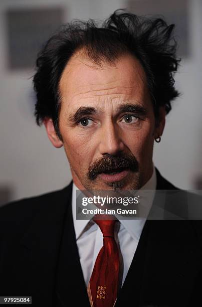 Mark Rylance, winner of the Best Actor Award, during the Laurence Olivier Awards at The Grosvenor House Hotel, on March 21, 2010 in London, England.