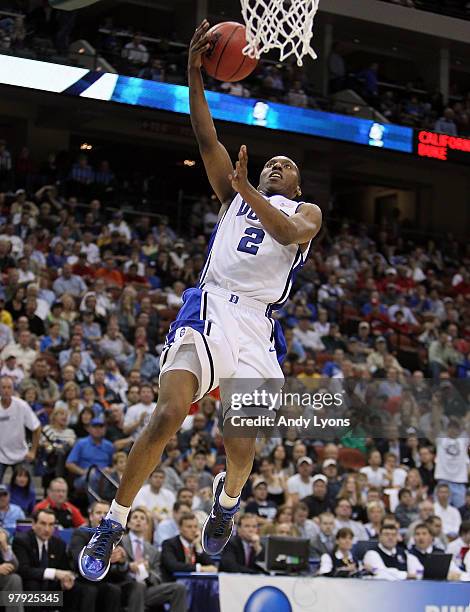 Nolan Smith of the Duke Blue Devils shoots the ball in the game against the California Golden Bears during the second round of the 2010 NCAA men's...