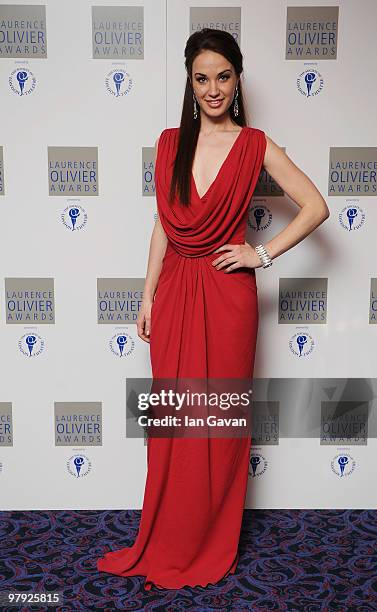 Sierra Boggess attends the Laurence Olivier Awards at The Grosvenor House Hotel, on March 21, 2010 in London, England.