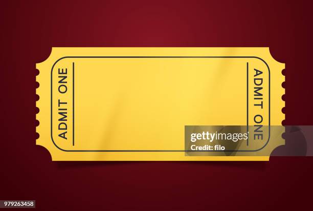 ilustraciones, imágenes clip art, dibujos animados e iconos de stock de admitir un boleto - entrada de cine