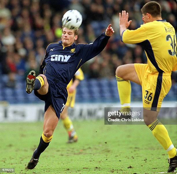 Neal Ardley of Wimbledon and Amir Karic of Crystal Palace in action during the match between Wimbledon v Crystal Palace in the Nationwide League...