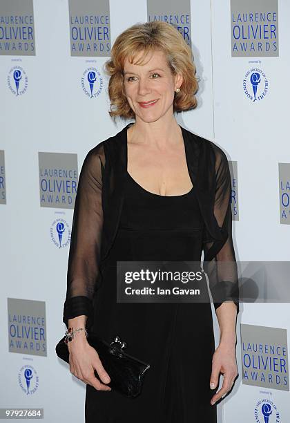 Juliet Stevenson attends the Laurence Olivier Awards at The Grosvenor House Hotel, on March 21, 2010 in London, England.