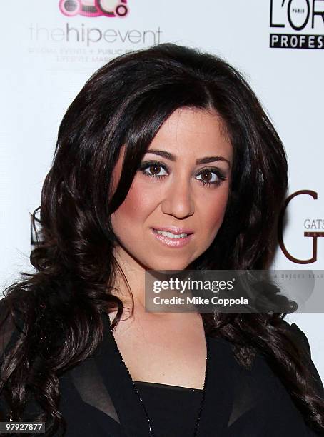 Jerseylicious cast member Gigi Liscio attends the Gatsby Salon's Premiere Party at LUA on March 21, 2010 in Hoboken, New Jersey.