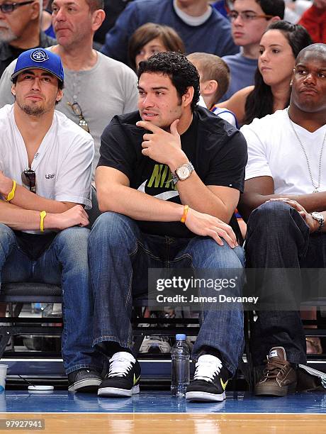 Mark Sanchez attends a game between the Houston Rockets and the New York Knicks at Madison Square Garden on March 21, 2010 in New York City.