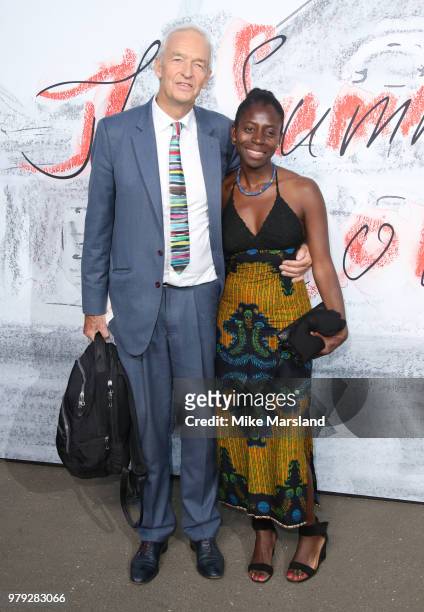 Jon Snow and Precious Lunga attend The Serpentine Summer Party at The Serpentine Gallery on June 19, 2018 in London, England.