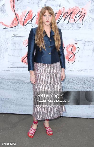 Molly Goddard attends The Serpentine Summer Party at The Serpentine Gallery on June 19, 2018 in London, England.