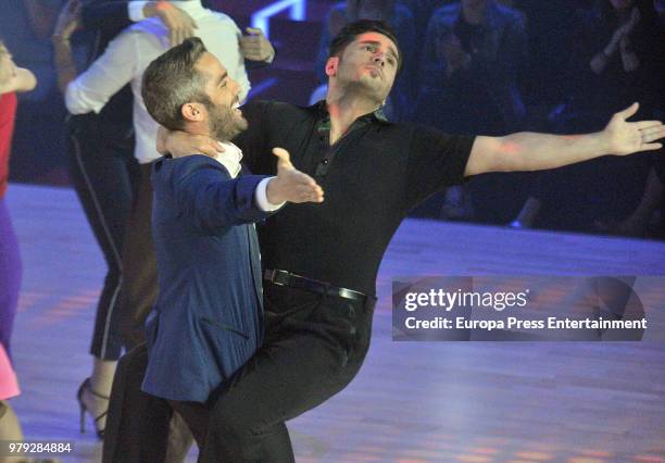 Roberto Leal and David Bustamante during 'Bailando con las estrellas' TVE programme on June 19, 2018 in Barcelona, Spain.