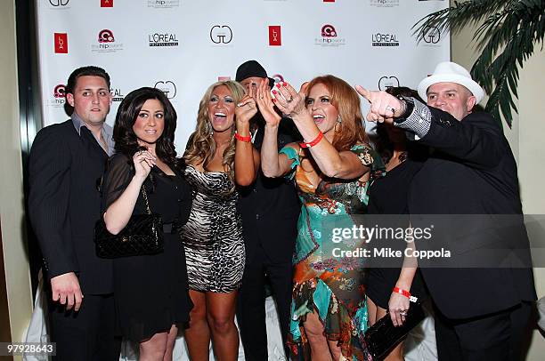 Jerseylicious cast members Frankie Bugligone, Gigi Liscio, Anthony Lombardi, Tracy DiMarco, Lorenzo Gangala, Gayle Giacomo, and Christy Pereira...