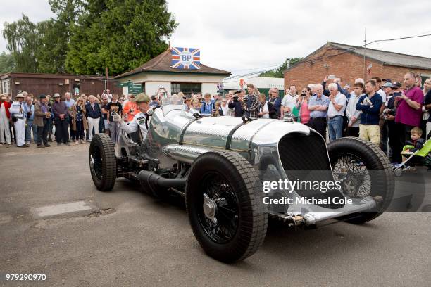 Litre Napier-Railton Special Endurance & Track Racing Car driven by Ralph Brough at Brooklands Racing Circuit on June 16, 2018 in Weybridge, England.