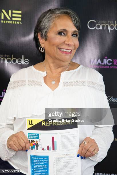 Cathy Hughes attends 'We're The Campbells' Live Watch Party and Q&A at City of Praise Family Ministries on June 19, 2018 in Largo, Maryland.