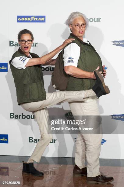 Lucia Dominguin and Paola Dominguin present 'Land Rover Discovery Challenge' 2018 at the Barajas Airport on June 20, 2018 in Madrid, Spain.