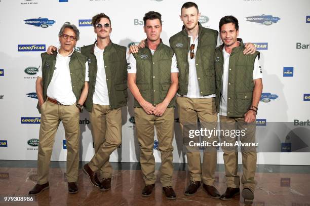 Designer Miguel Marinero, singer Aldo Comas, Dj Fonsi Nieto, actor Nicolas Coronado and singer David de Maria present 'Land Rover Discovery...